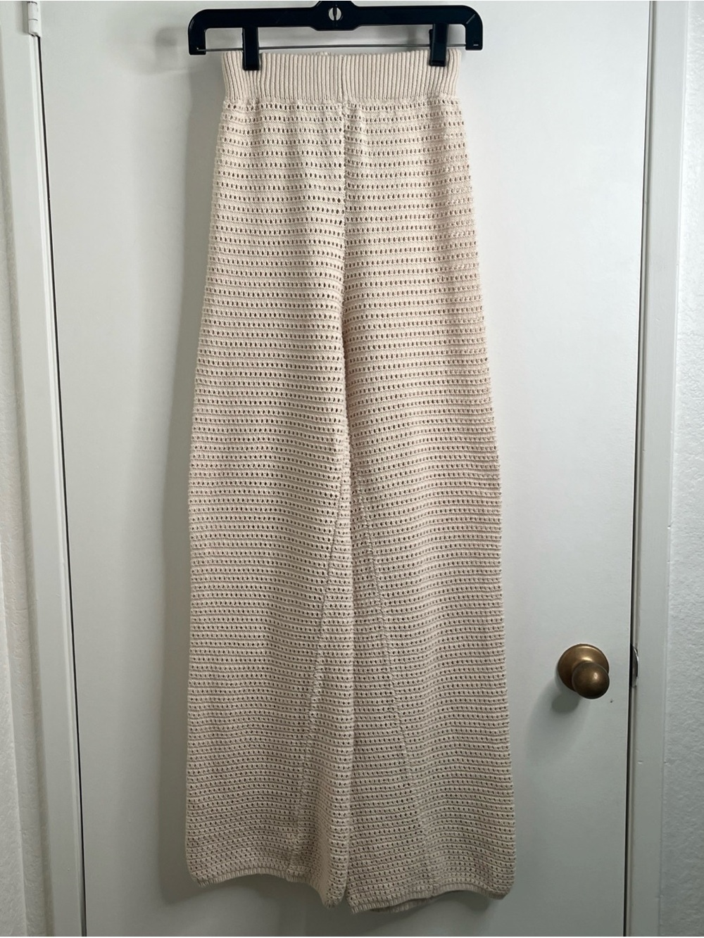 NWOT Sincerely Jules Cream Crochet WideLeg Pant Sz S Beach Coverup Boho Festival
